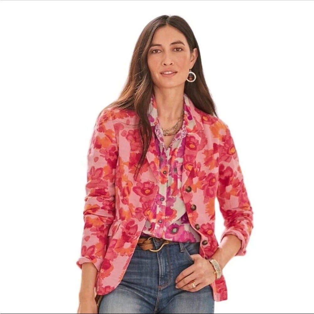 Sundance Pink & Orange Floral Blazer